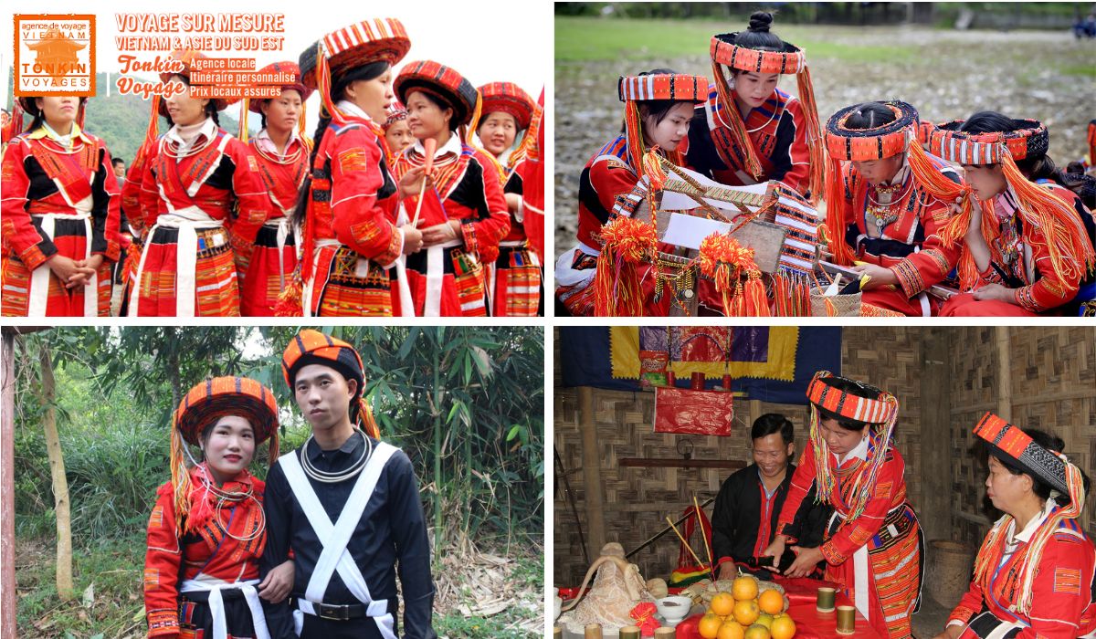 Le costume traditionnel du peuple Pa Then Vietnam